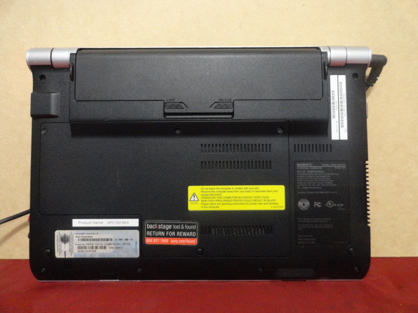 SONY VAIO PCG-31311L LAPTOP