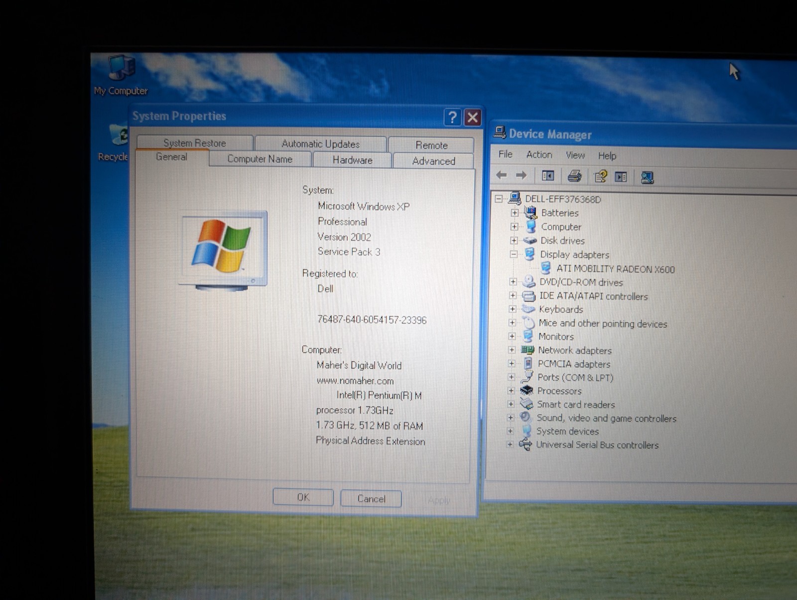 15″ Dell Latitude D810 | Pentium M 30GB HDD | ATI DVD Win XP 32-Bit Serial Port