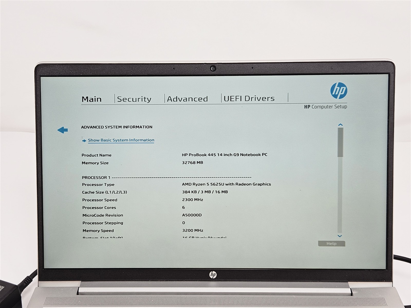 HP ProBook 445 G9 32GB No Storage AMD Ryzen 5 5625U 14″ Gigabit Ethernet