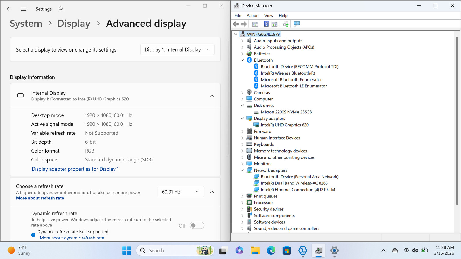 Dell Latitude 7490 14″ FHD I7-8650U 256GB SSD 16GB W11P Backlit Webcam