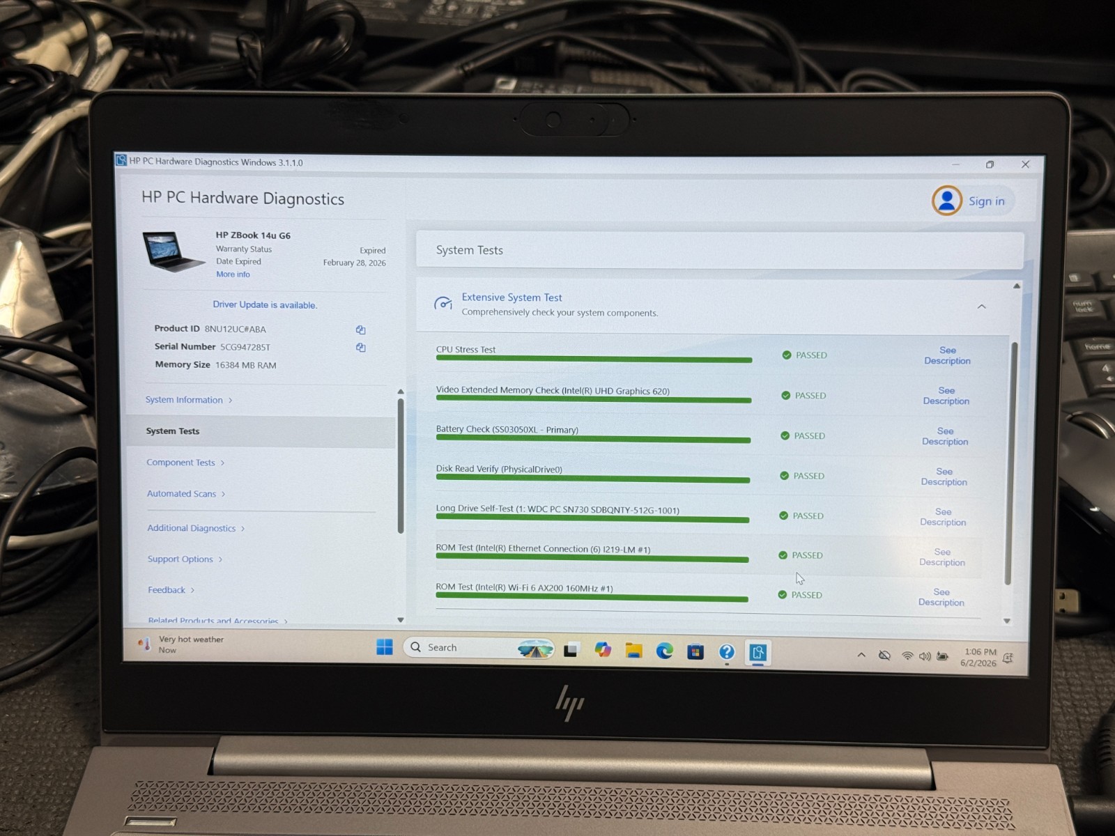 HP ZBOOK 14U G6 14″ Intel Core I7-8665U 1.90GHz 16GB RAM 512GB M.2 Laptop