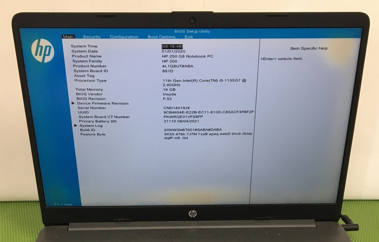 (Lot of 3) HP EliteBook 250 G8 i5-1135G7 MIXED LOT 8/16GB 0/256GB- no OS (DESC!)