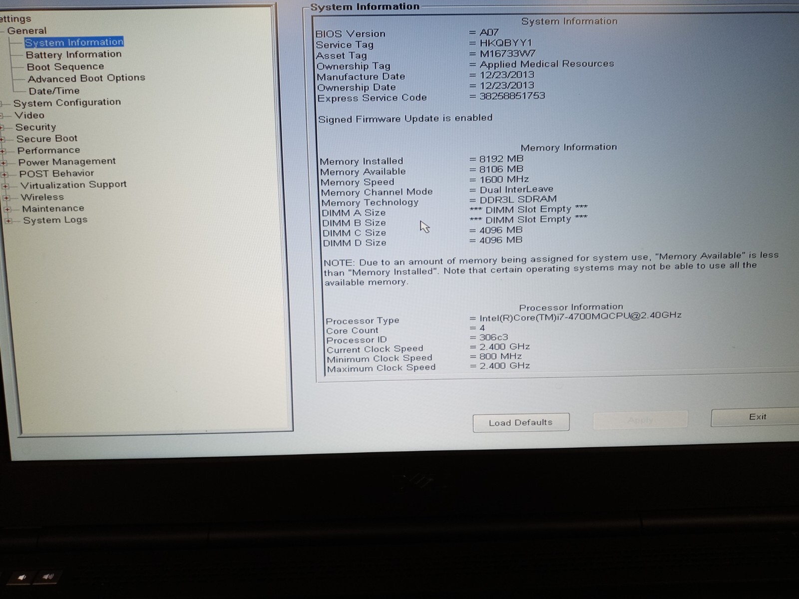 Dell Precision M4800 NVIDIA Quadro K1100M 8GB i7-4700MQ NO ADAPTER & NO BATTERY