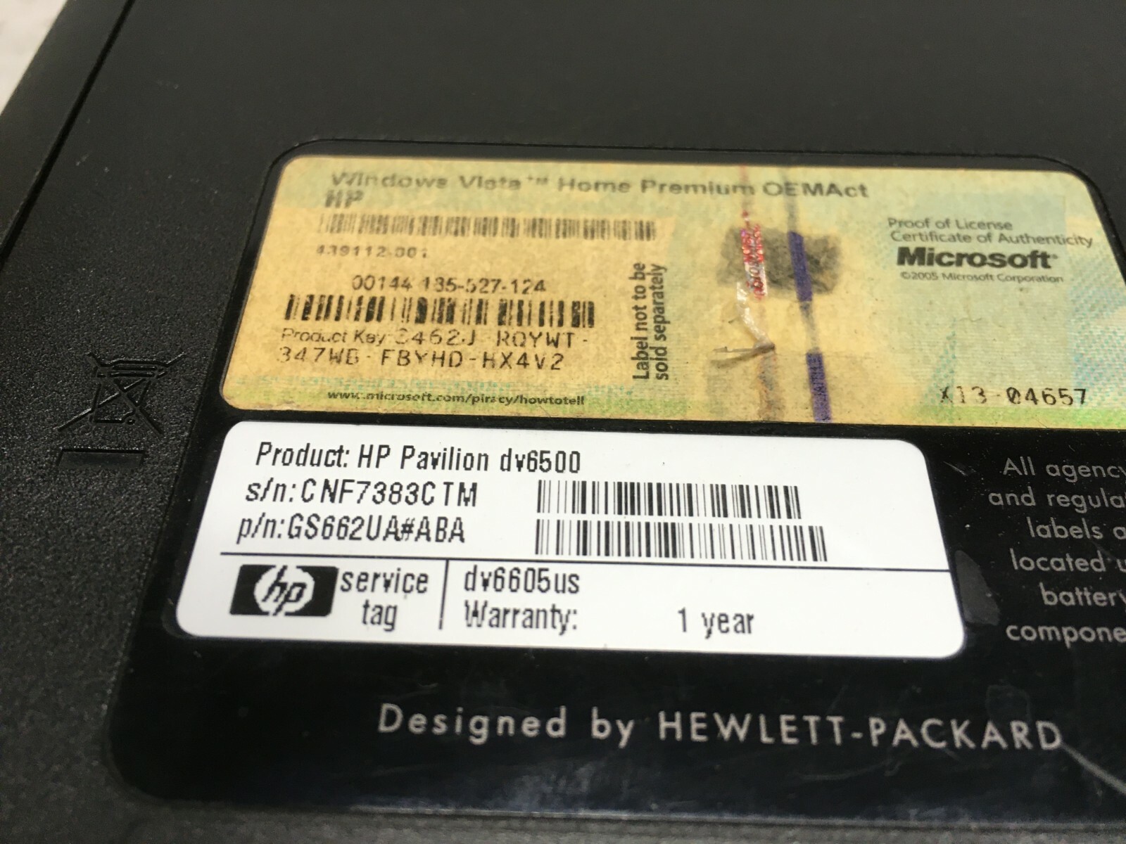 HP Pavilion dv6650us 15″ [AS IS] AMD Athlon 64 X2 TK-55 @ 1.8 GHz – JZ