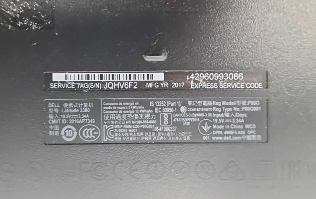 Dell latitude 3380| Touch| Intel Core i3-6006U|4GB RAM 128GB SSD| Win 10 Pro