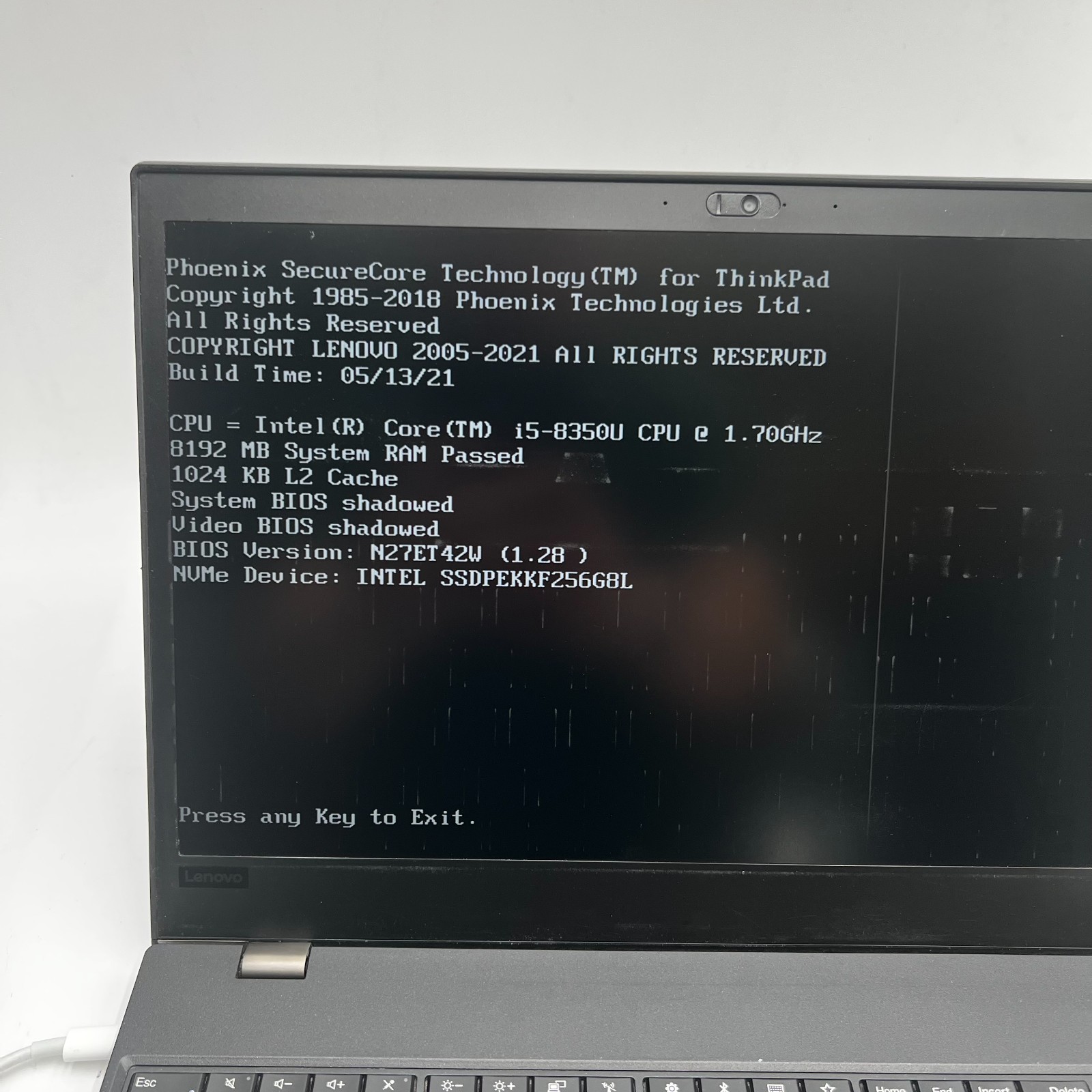 Lenovo ThinkPad 15” T580 i5-8350U 8GB RAM 256GB SSD No OS | USED *READ*