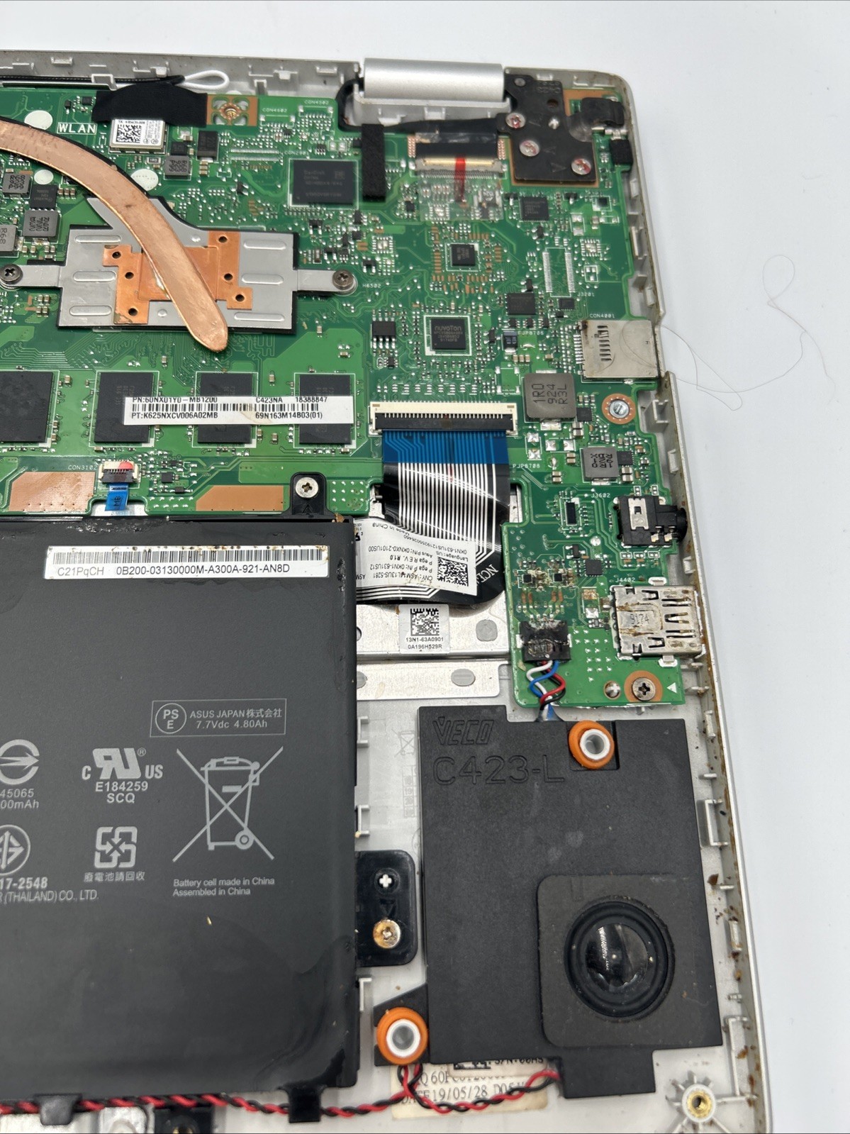 ASUS C423NA 14″ Chromebook Intel Celeron N3350 Laptop BAD Motherboard AS-IS