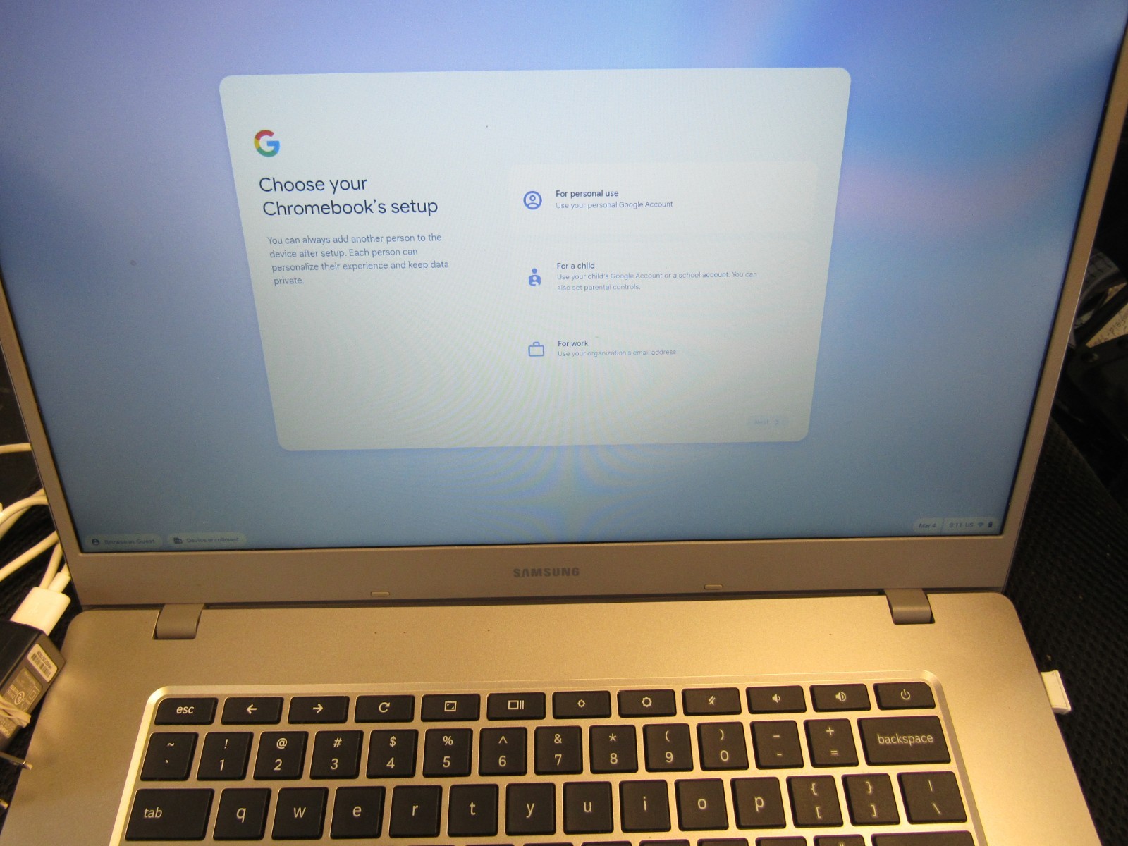 Samsung Chromebook 4. 15.6″ N4000 4GB Ram