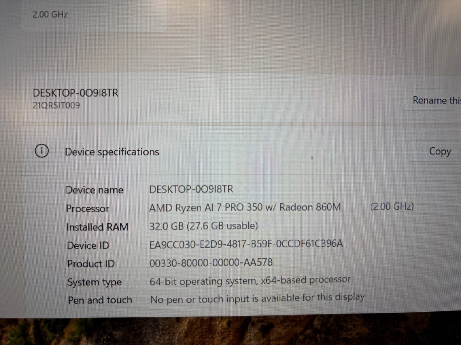 Lenovo ThinkPad P16s Gen 4 FHD+ 2.0 GHz Ryzen AI 7 PRO 350 32GB 1TB SSD