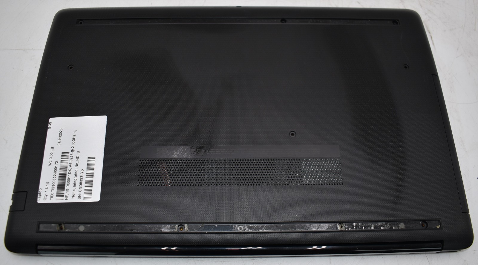 15.6″ HP Laptop 15-DB0011DX AMD A6-9225 @ 2.60GHz 8GB RAM 256GB SSD Win 10 Pro