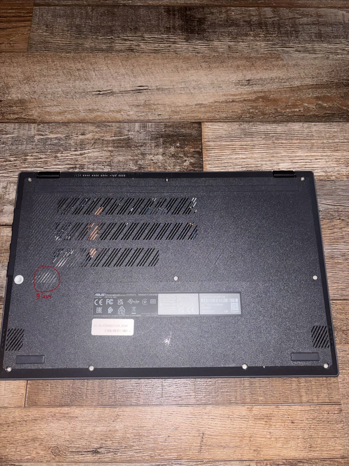 ASUS Chromebook Plus CX34 14in Core i3 8GB 256GB SSD Gray Wi-Fi Webcam