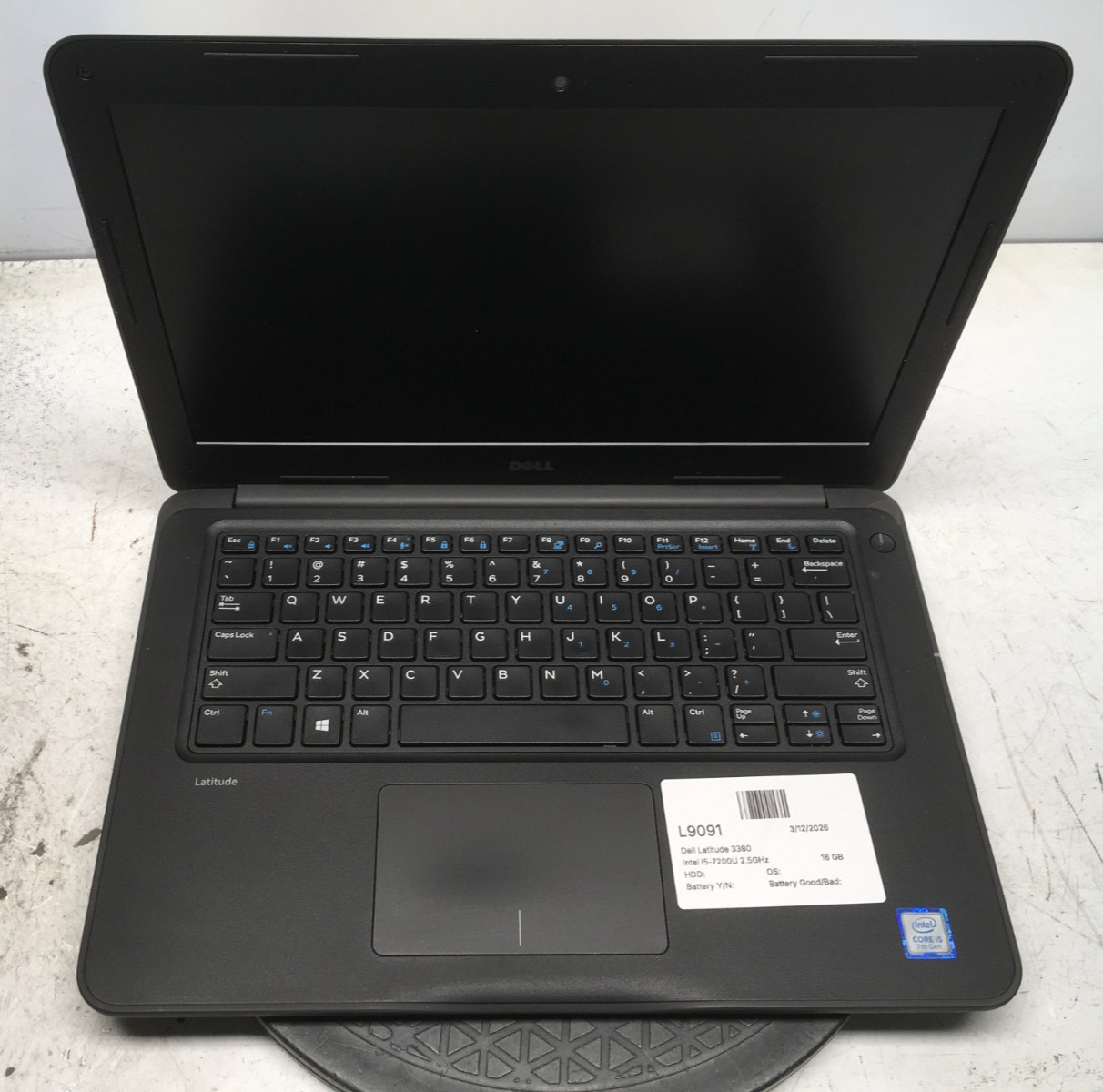Dell Latitude 3380 Intel i5-7200U 2.5GHz NO RAM NO HDD No Batt BIOS LOCKED