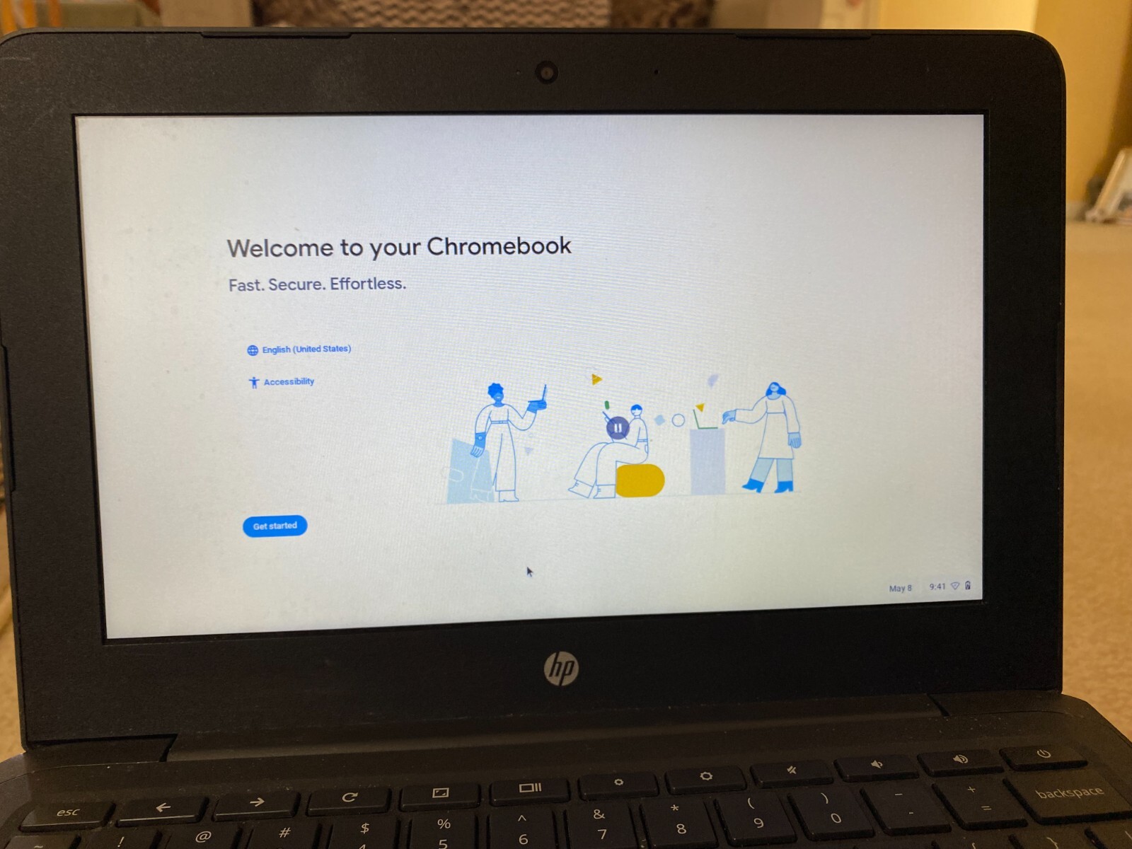 Used Hp Chromebook in good condition, charger included