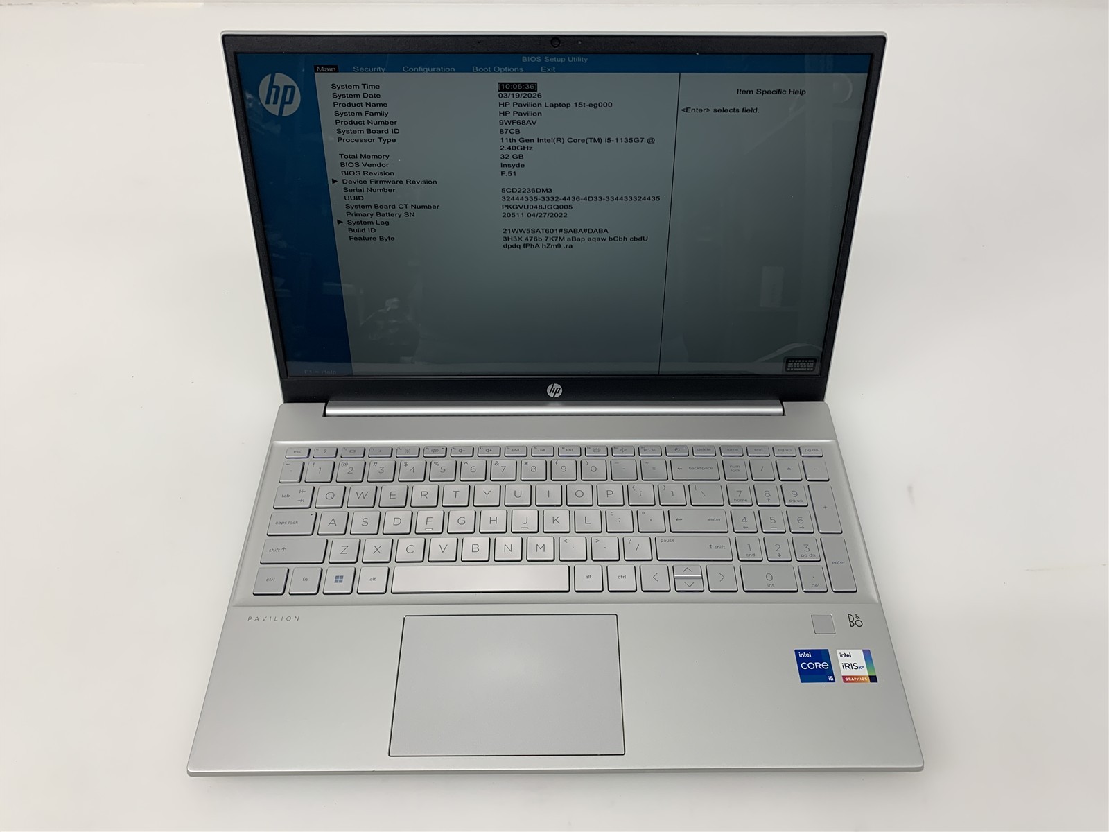 HP Pavilion 15t Touchscreen Laptop i5‑1135G7 32GB RAM 1TB NVMe 15.6″ Win 11