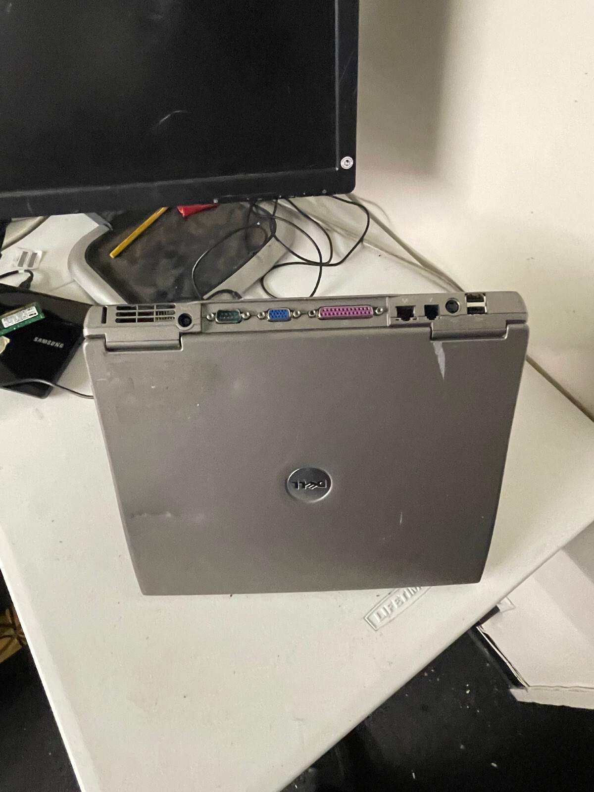 Dell Latitude D600 512MB RAM 80GB HDD Serial Parallel Port DVD Win XP #570B(3)
