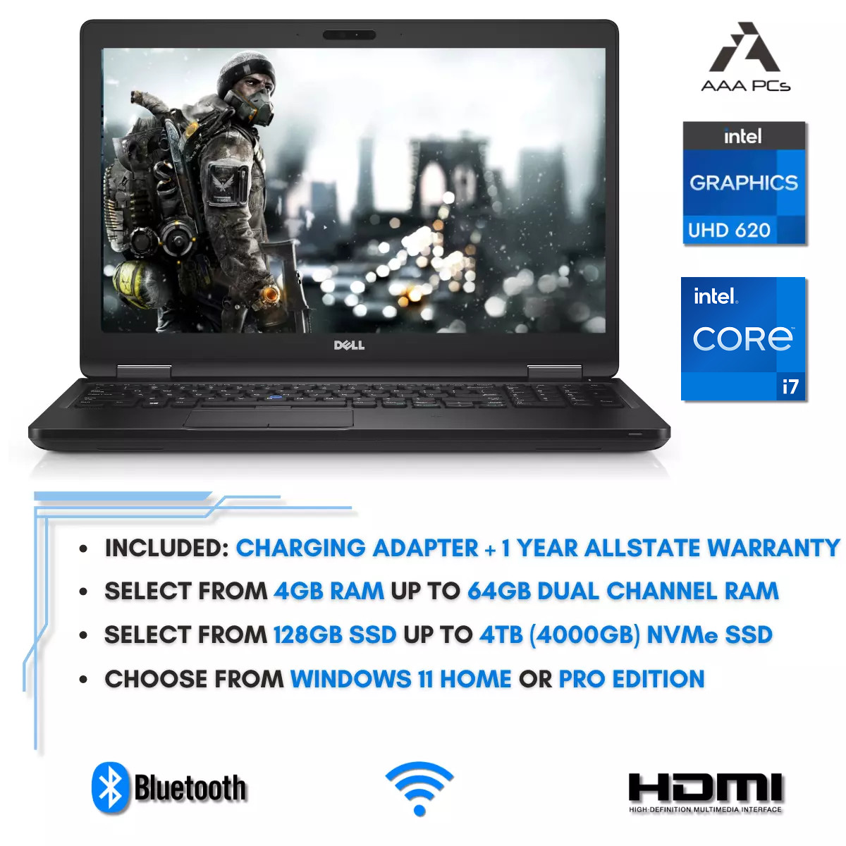 Dell 5500 15.6″ Touch Light Gaming Laptop Intel Core i5 4.10GHz 64GB RAM 4TB SSD