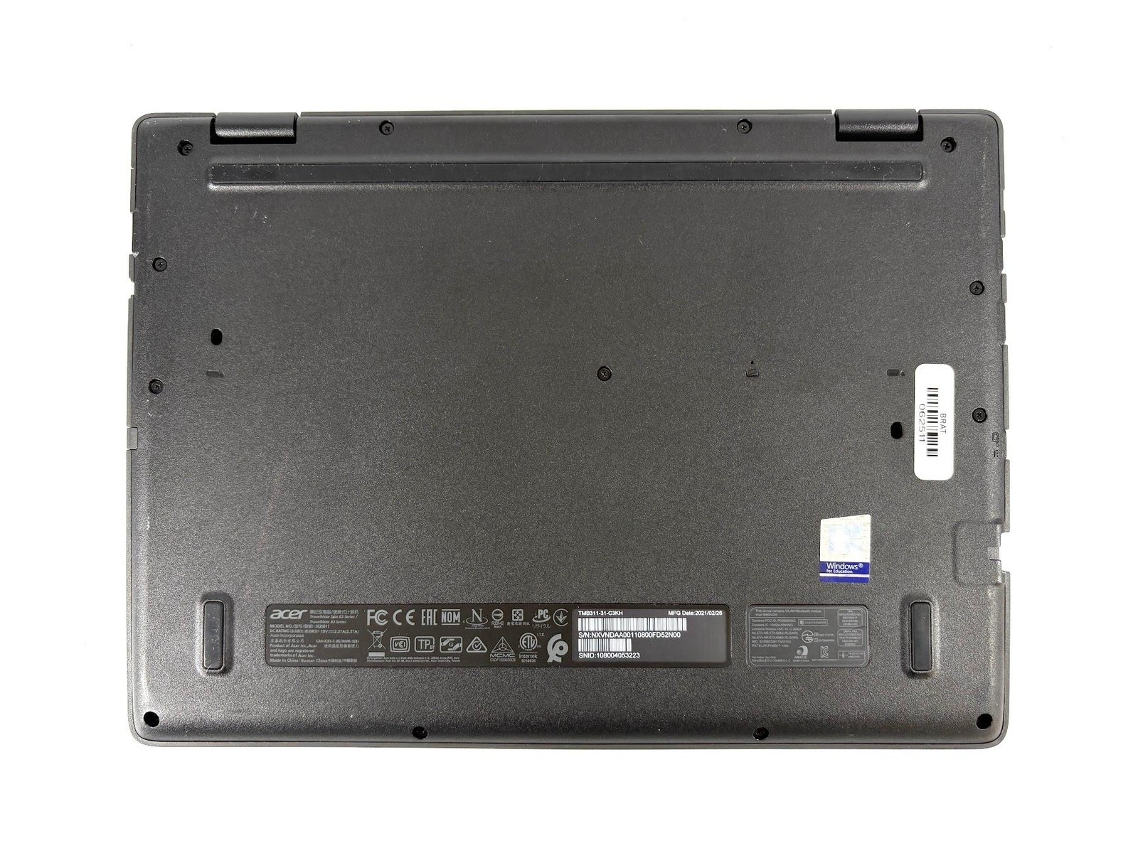 FOR PARTS: Acer TravelMate Spin B3 Series – 11.6″ HD, 1.10GHz Celeron, 4GB RAM