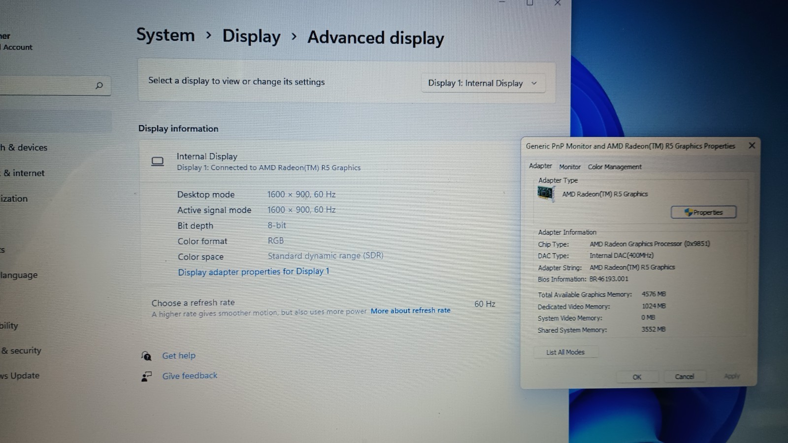 11061 Inspiron5755 Gamer w/Charger.Radeon R5.8GB.250GB SSD.17.3″.Optical.W11.