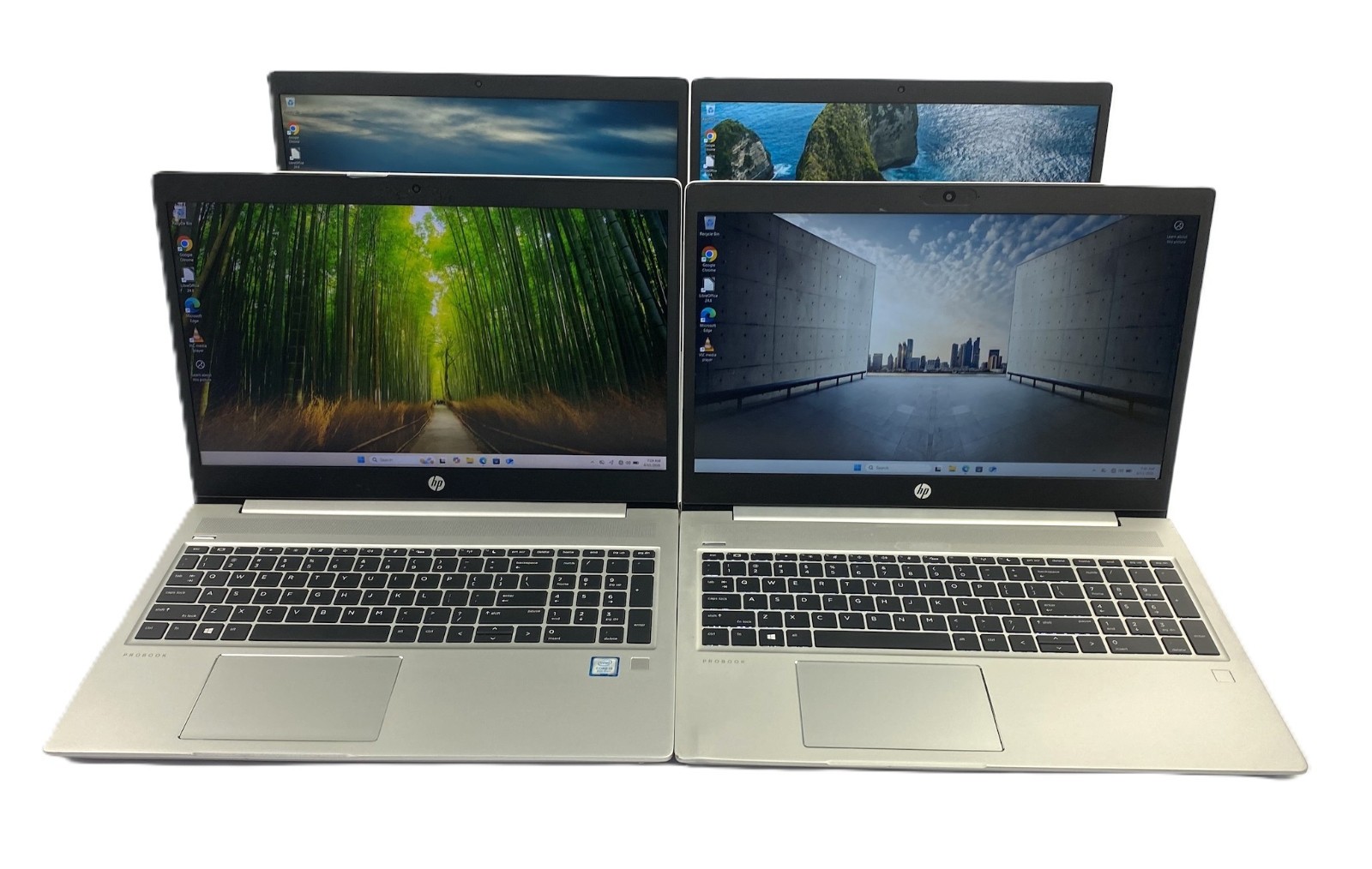 Lot of 4 Mixe HP ProBook 450 G6 i5 8th, 455 G7 Ryzen 7 Pro Win 11 Pro Grade-C.