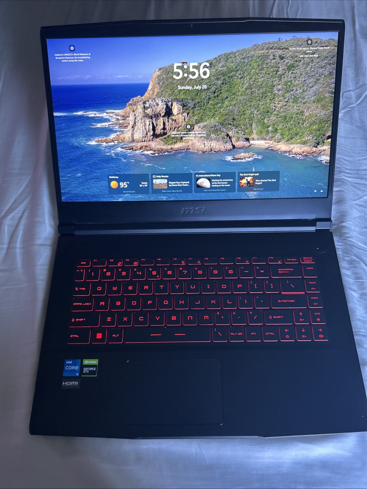 MSI GF63 Thin Laptop 15.6” Display, 1tb ssd and 32 gb of ram