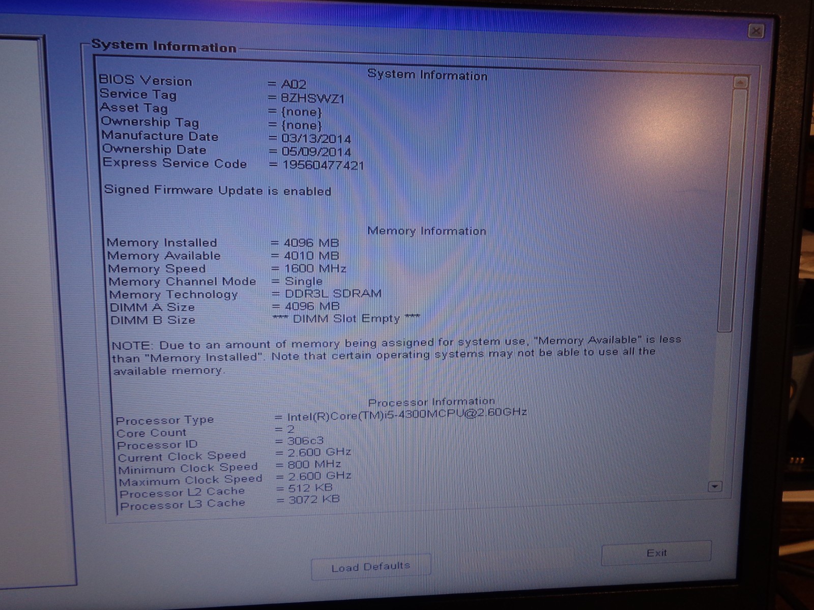 Dell Latitude E6440 14″ i5-4310M 2.7ghz no op system w charger 2 batteries DVD