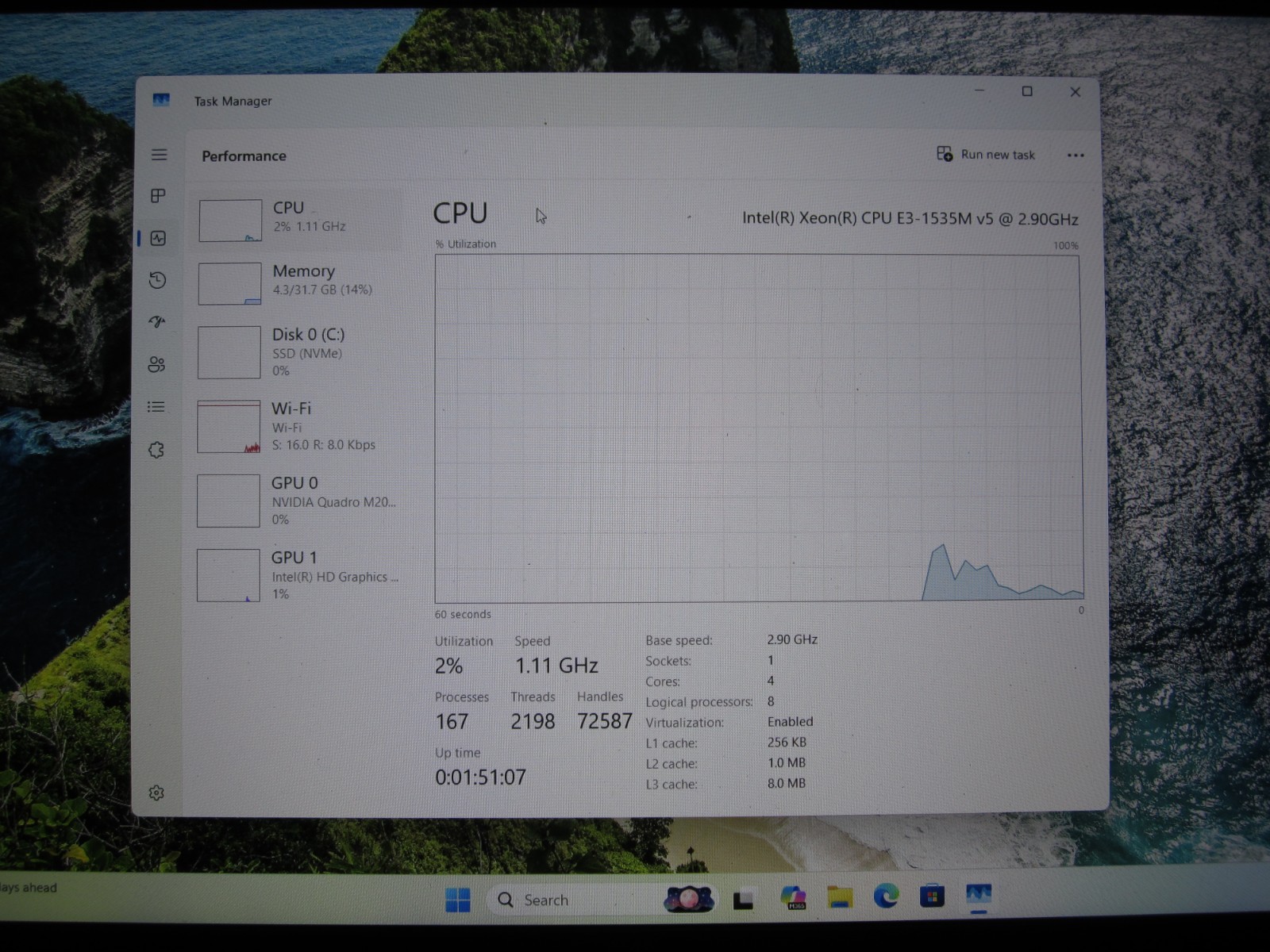 Dell Precision 7510 Laptop Xeon E3-1535M 2.90Ghz 32GB DDR4 512GB SSD QuadroM2000