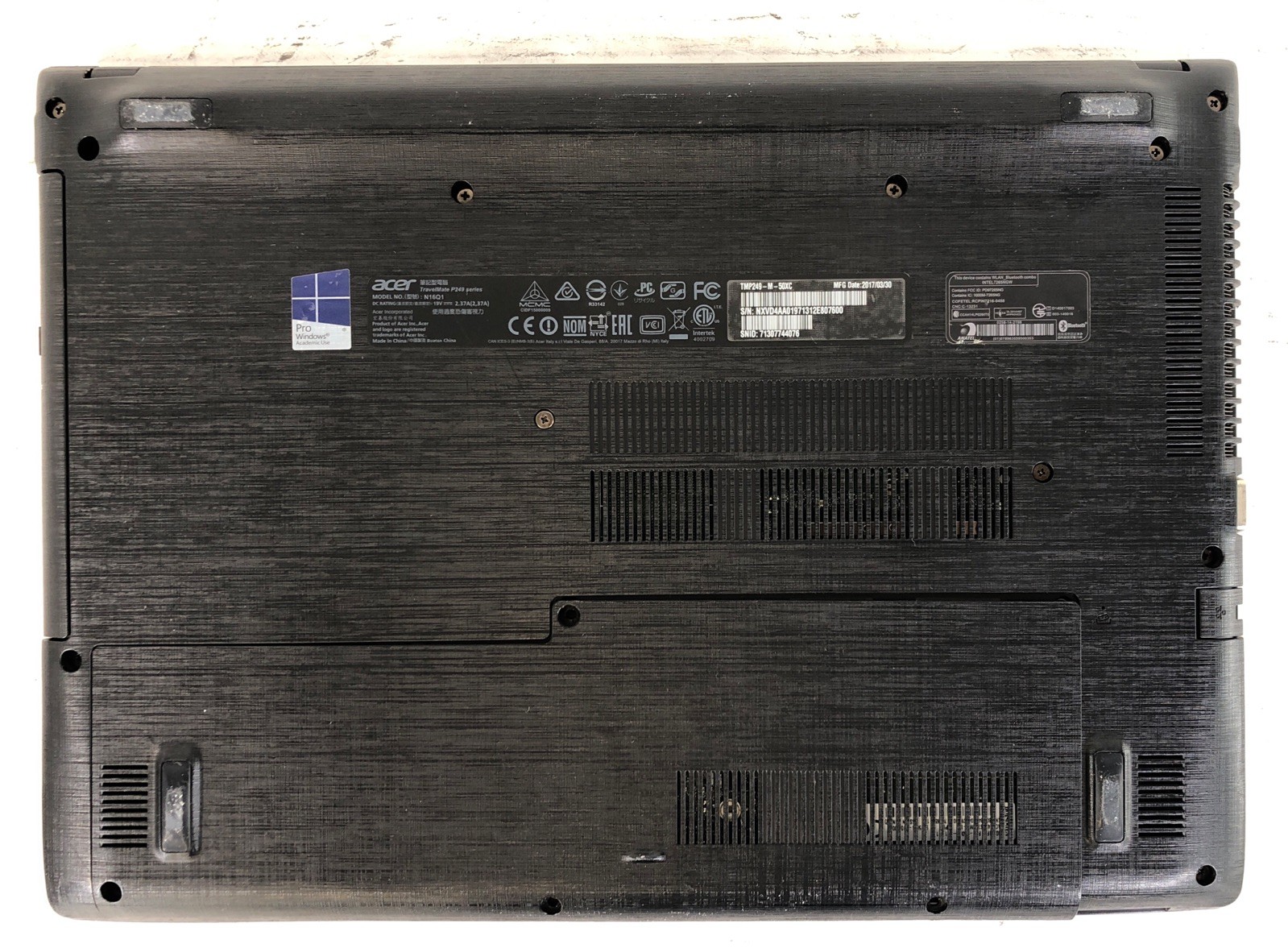Acer TravelMate P249-M Core i5-6200U 8GB RAM 128 GB SSD – Win11 Pro – Bad Batt