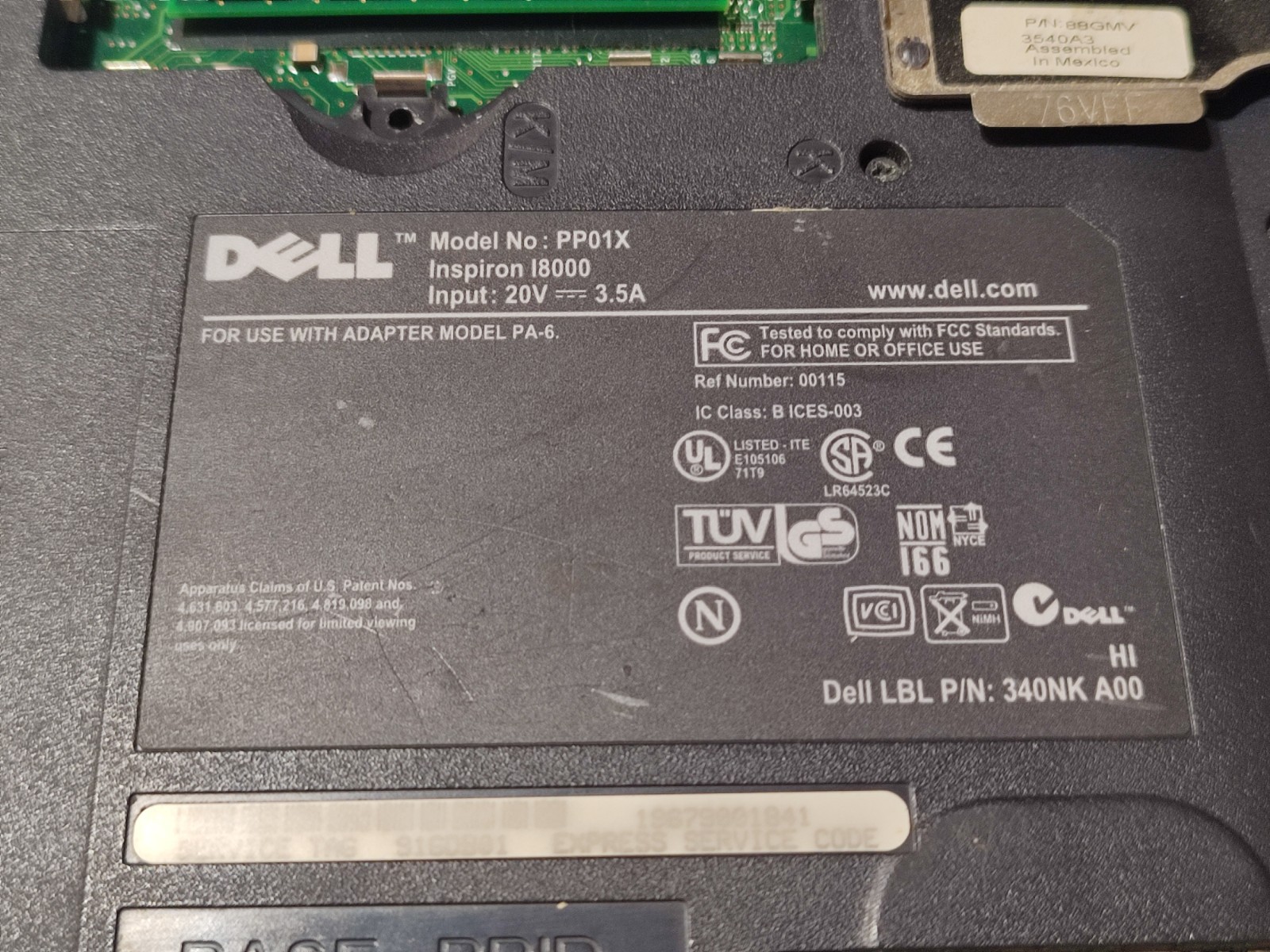 Vintage DELL INSPIRON 8000 PP01X /ATI Mobility 32MB /Windows XP /Laptop&Charger