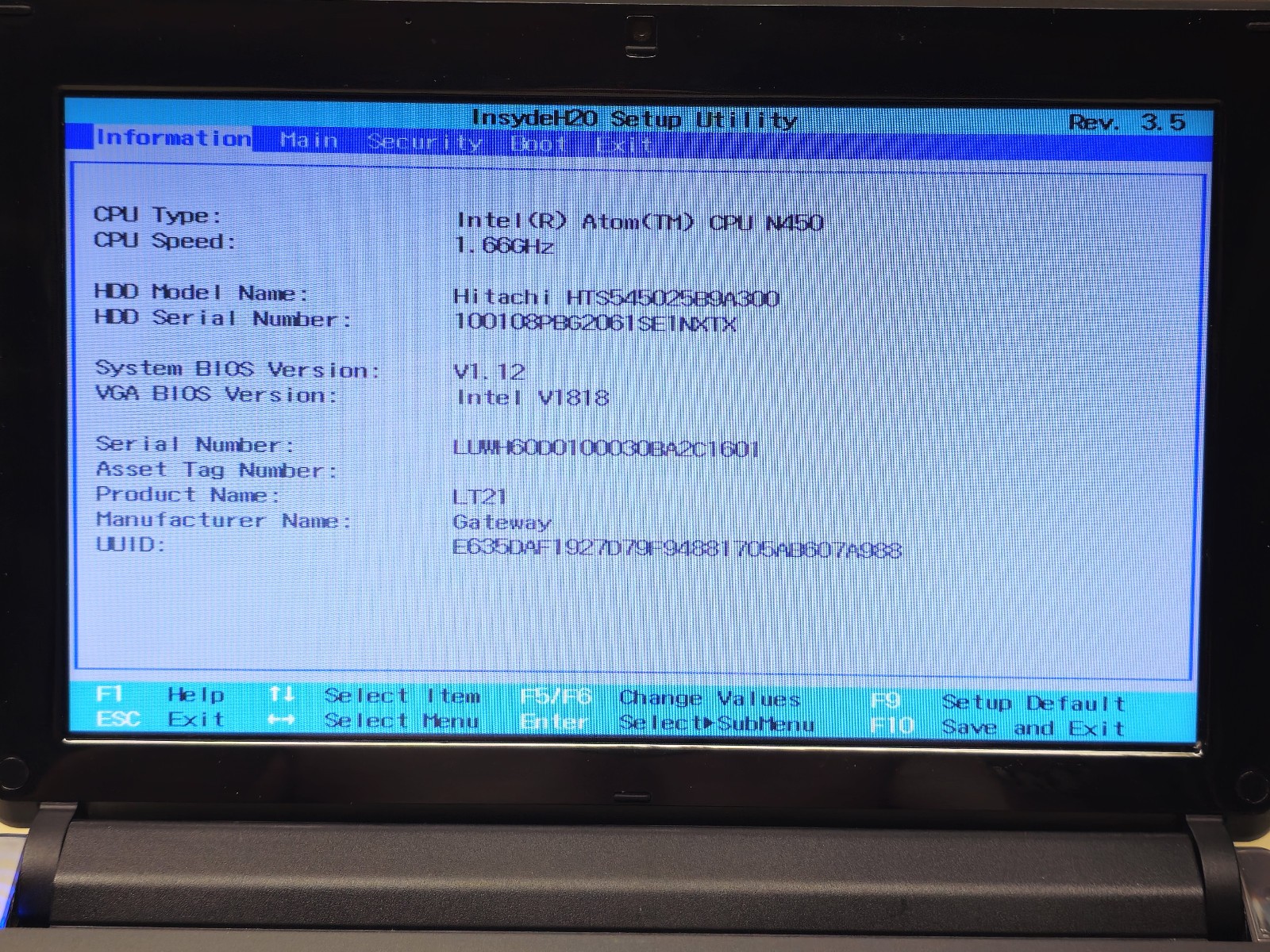 Gateway NAV50 10.1″ Netbook Atom N450 + 2GB + 250GB Windows 7 Starter TESTED