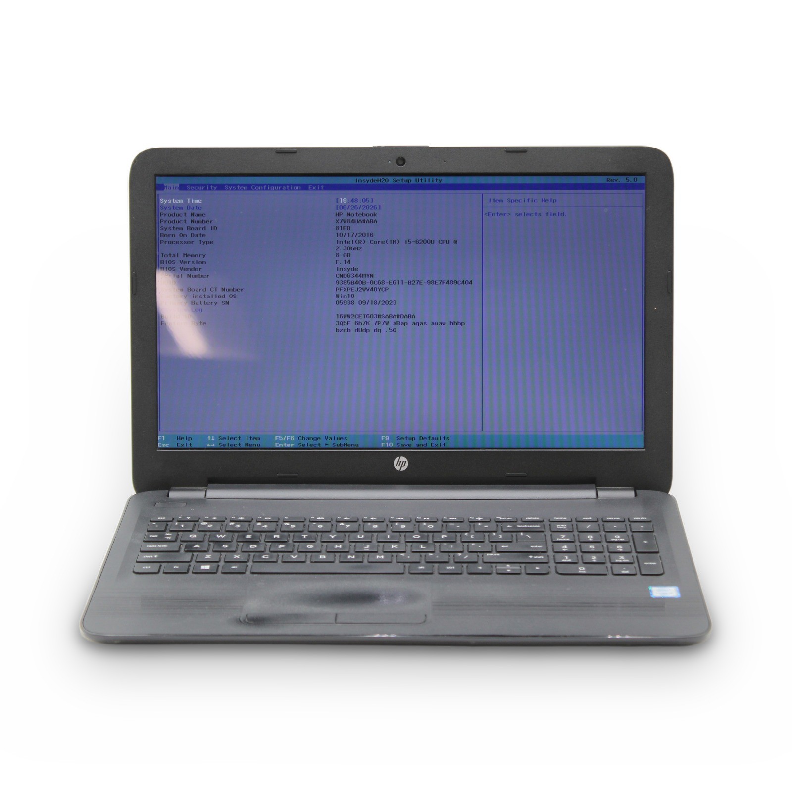 HP Notebook 15-ay014dx 15.6in i5-6200U 8GB Touch No OS, Drive, Power Cord
