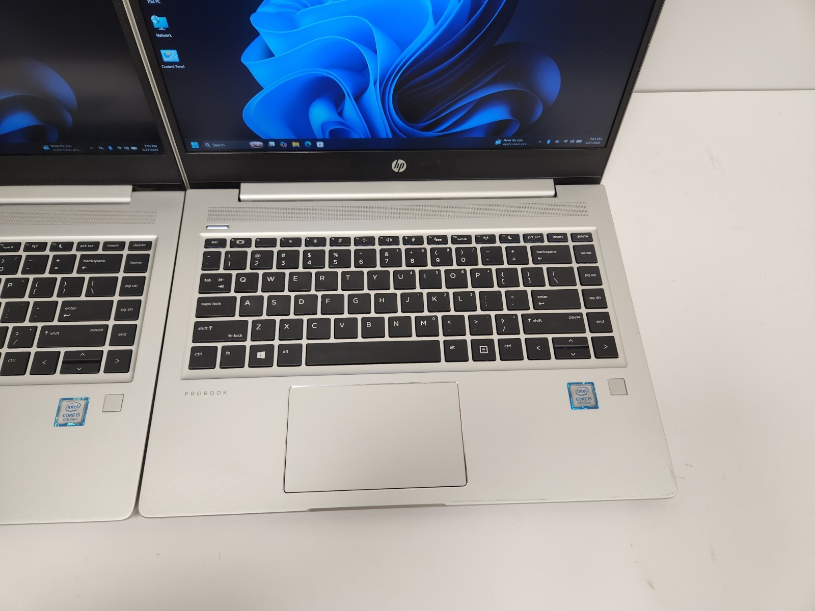 Lot of 2 HP ProBook 440 G6 Core i5-8265U, 8GB RAM, 256GB NVME, Win11 PRO #0514
