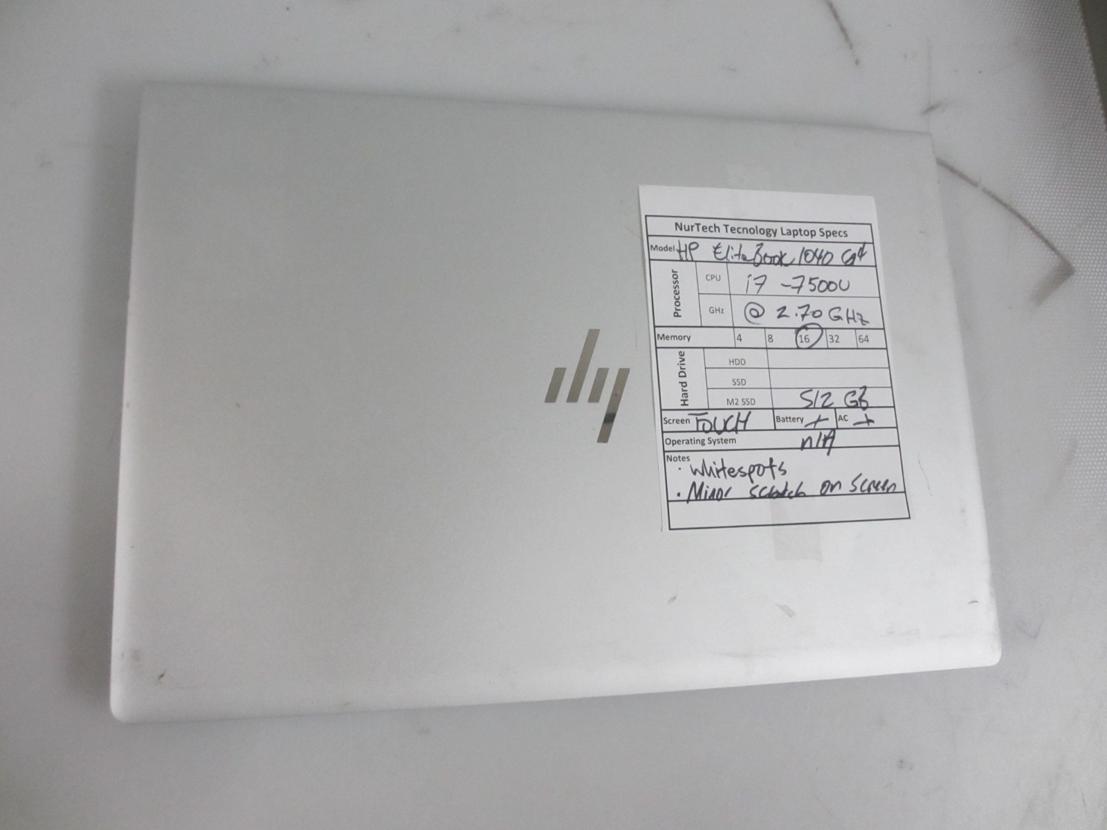 HP EliteBook X360 1040 G6 i7500U 2.70GHZ 16GB 512GBM2SSD Laptop NOOS +AC READ
