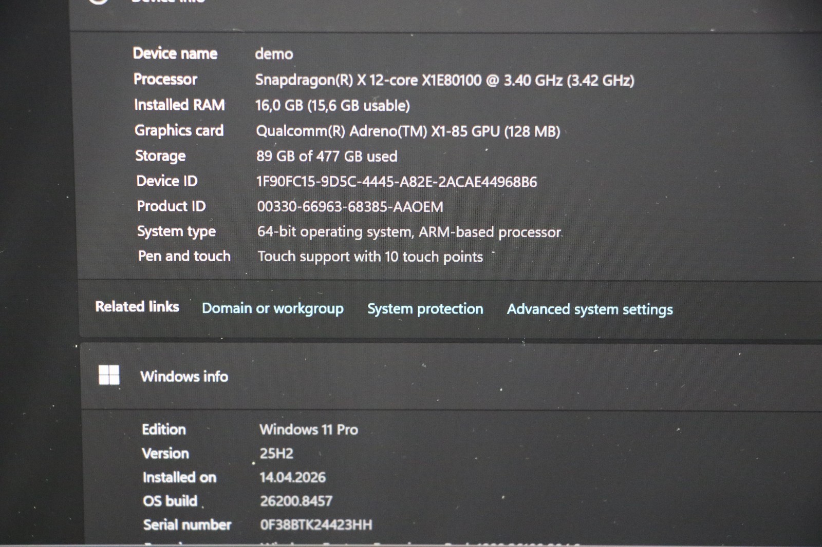 Microsoft Surface Laptop 7 13.8” Snapdragon X1E80100, 16GB RAM, 512GB SSD -2036