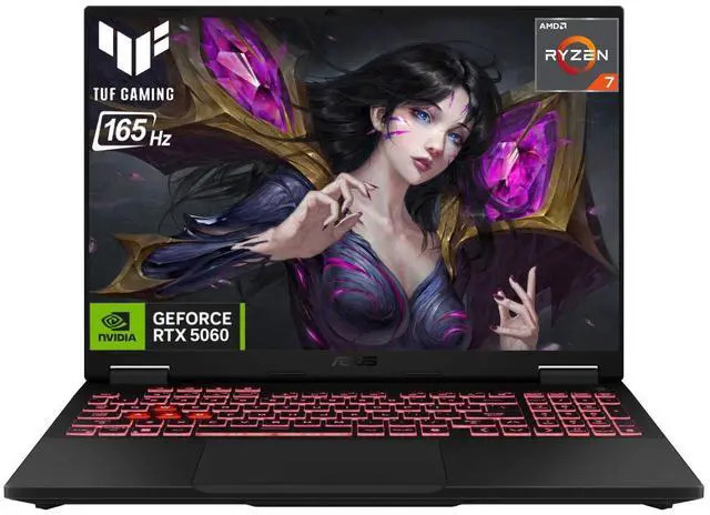 ASUS TUF A16 RTX 5060 16 in FHD+ 165Hz Display Ryzen 7 260 NVIDIA RTX 5060
