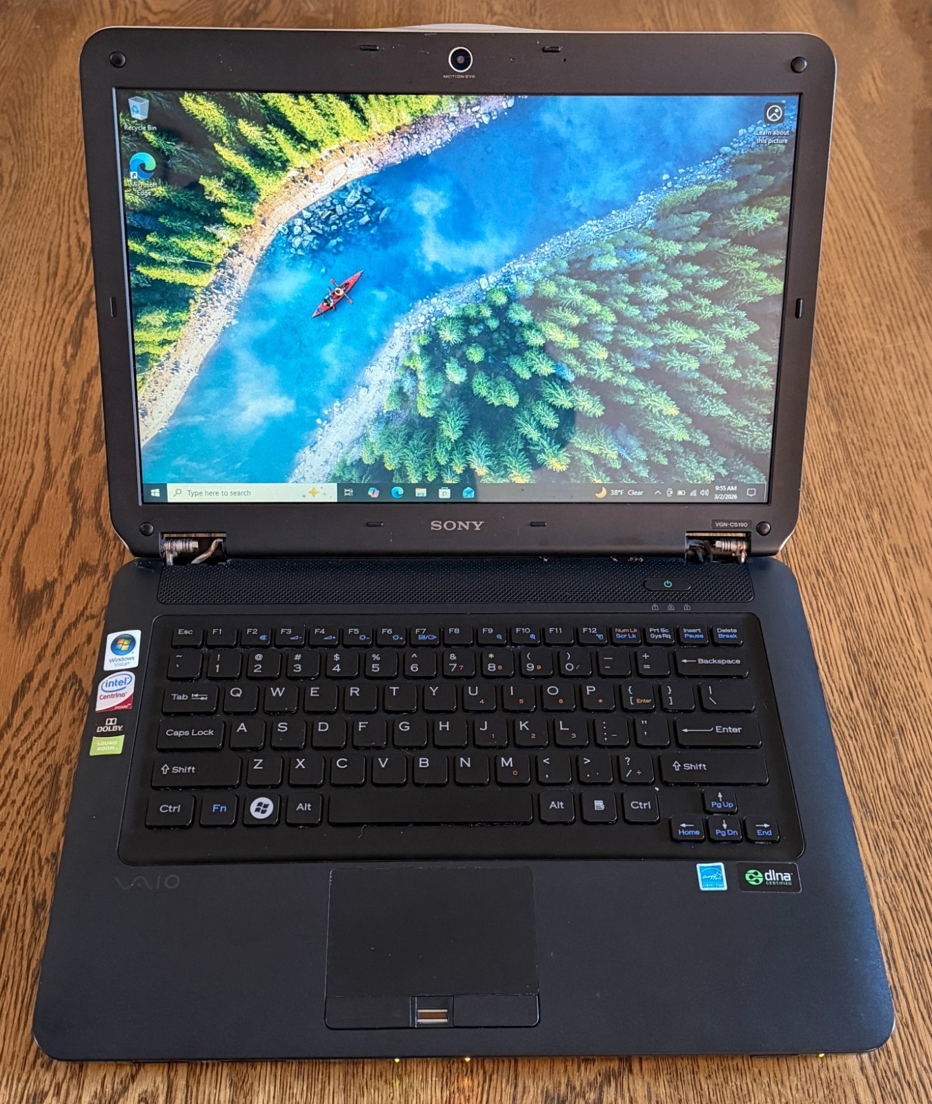 Sony VAIO VGN-CS190N 14″ Laptop, Windows 10 Pro, Core 2 Duo, DVD, SSD, 4GB Mem