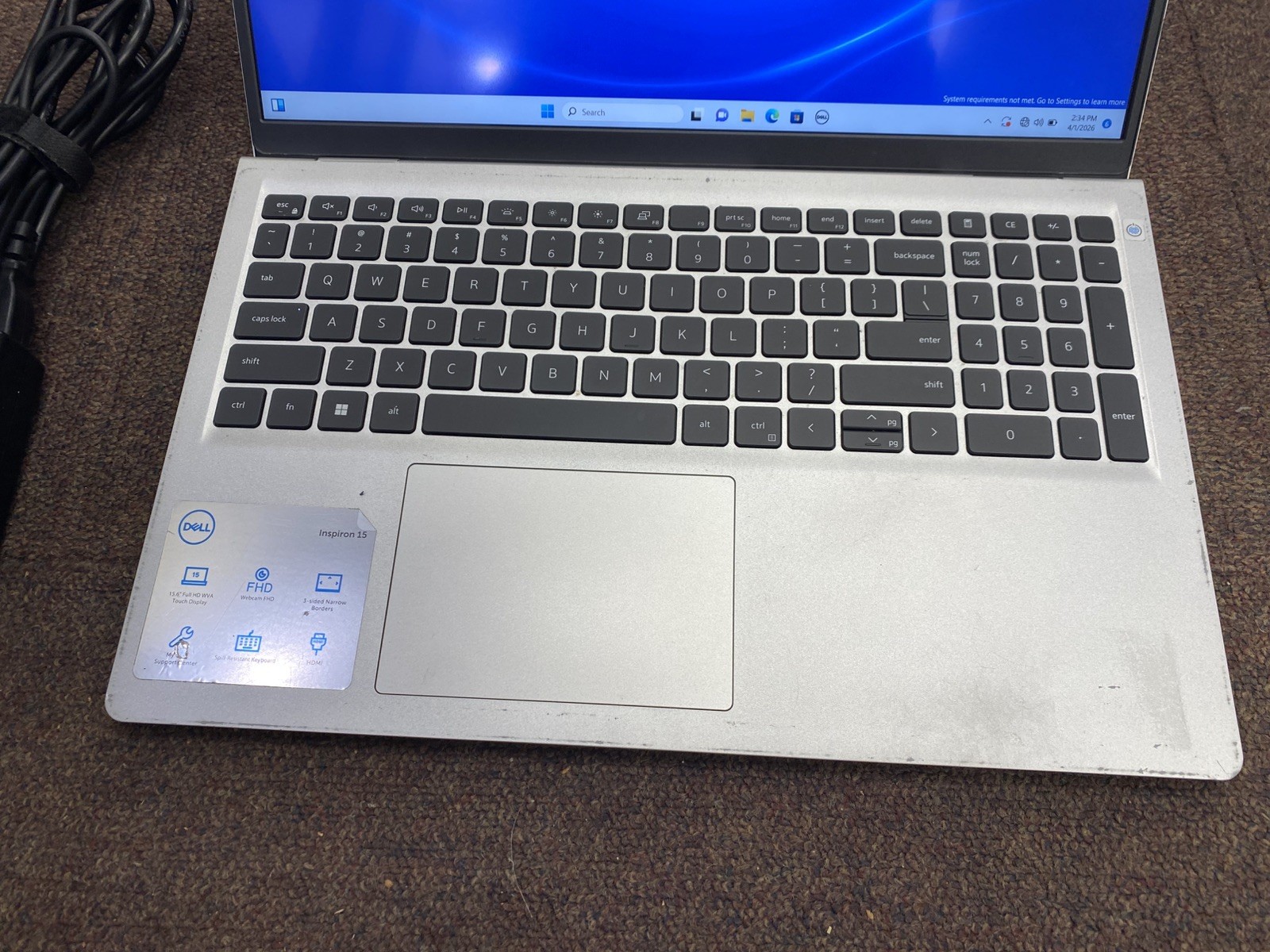 Dell Inspiron 15 3525 15.6” Touchscreen AMD Ryzen 5 8GB RAM 512GB SSD W/ Charger