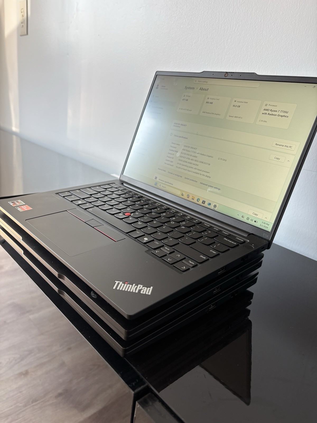 Lot Of 3 Lenovo ThinkPad E14 14″/ AMD Ryzen 7- 7735U/ 16 GB RAM /512 GB