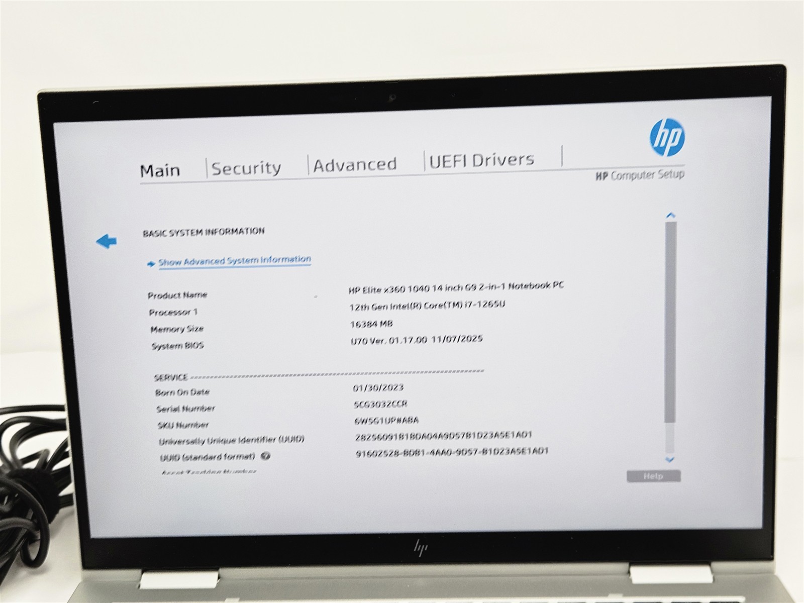 HP EliteBook x360 1040 G9 14″ Touch Core i7-1265U 1TB SSD 16GB RAM Silver Laptop