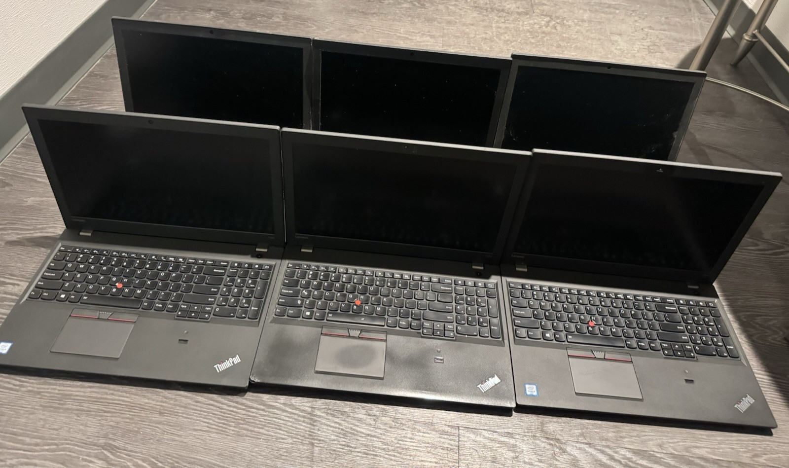LOT of 6 Lenovo ThinkPad T560 Laptop i5-6200U 2.3GHz 8GB RAM No SSD/OS/Batt.