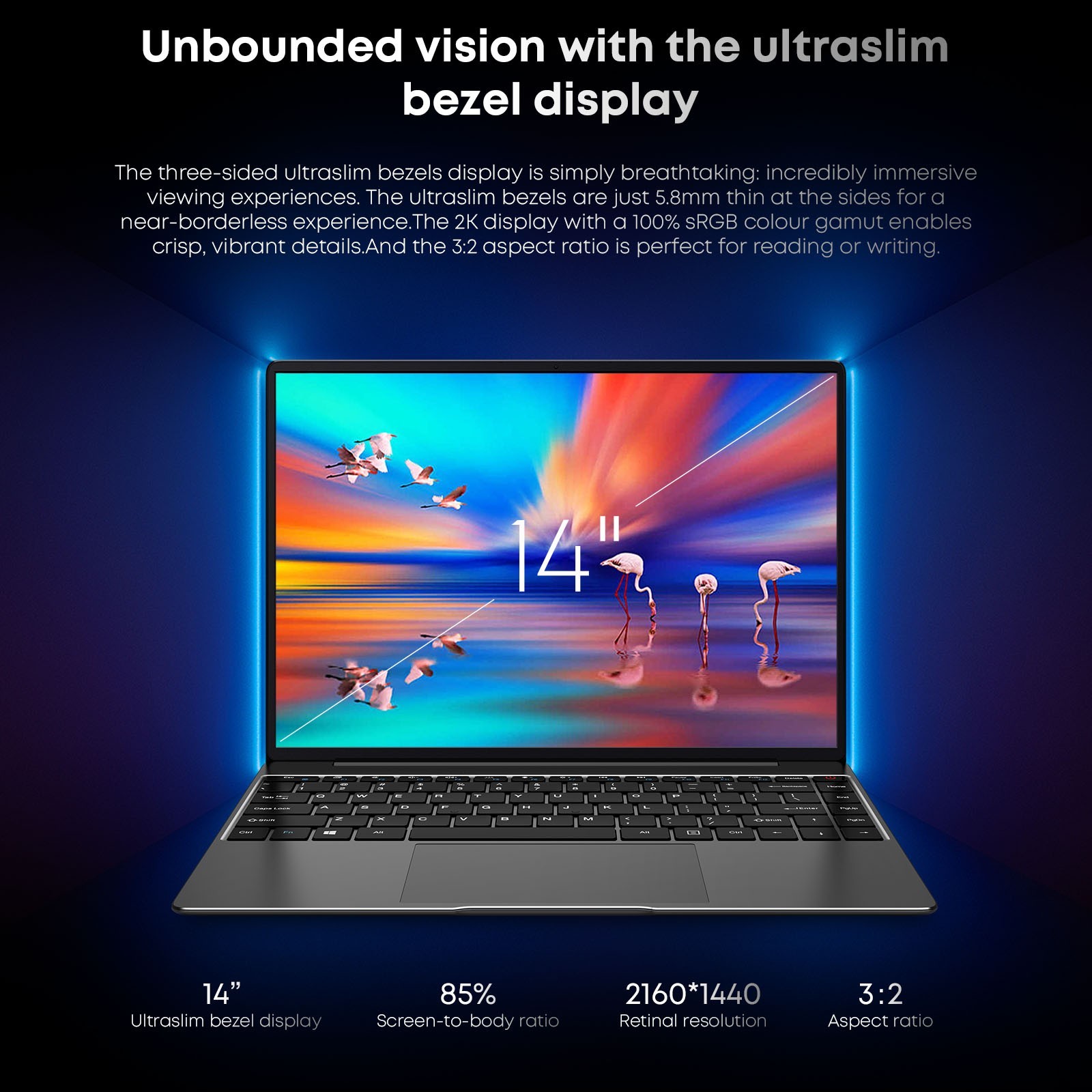 CHUWI Corebook Business Laptop 14” FHD Core i3 16GB RAM 512GB SSD Windows11 HDMI