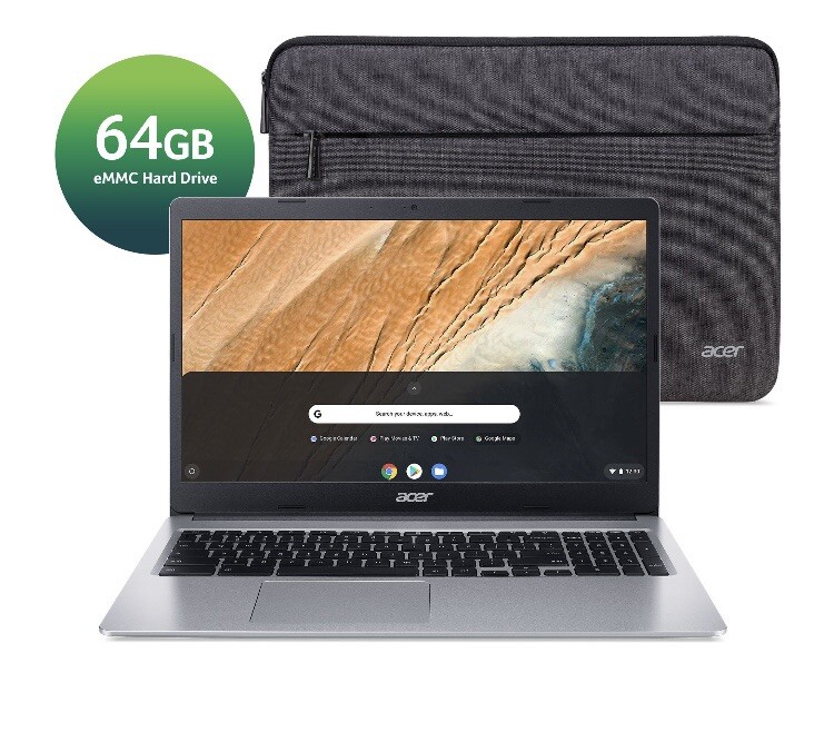 Acer Chromebook 315, 15.6” HD, Intel Celeron N4000, 4GB LPDDR4, Chrome OS