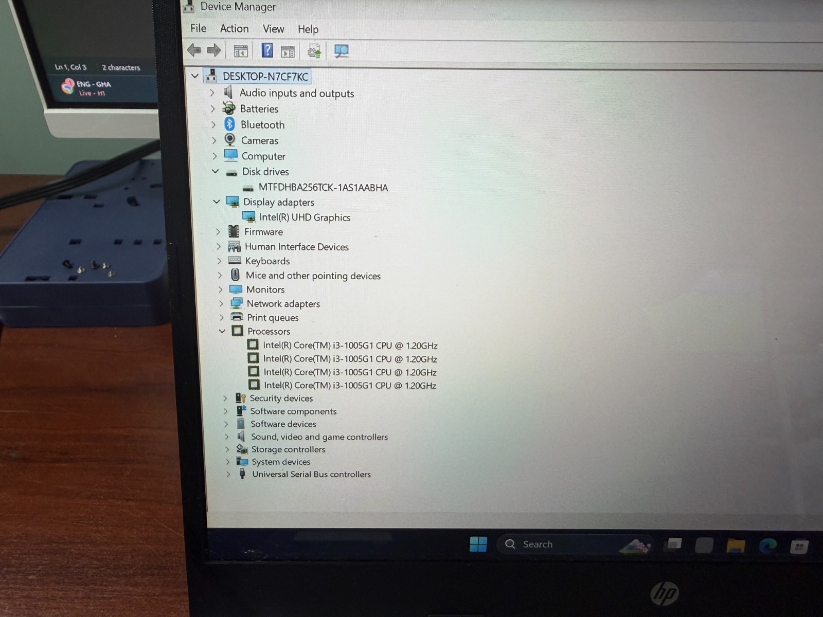 HP Laptop 14-dq1043cl FHD Intel Core i3-1005G1 1.2GHz 8GB RAM 256GB SSD Win11H
