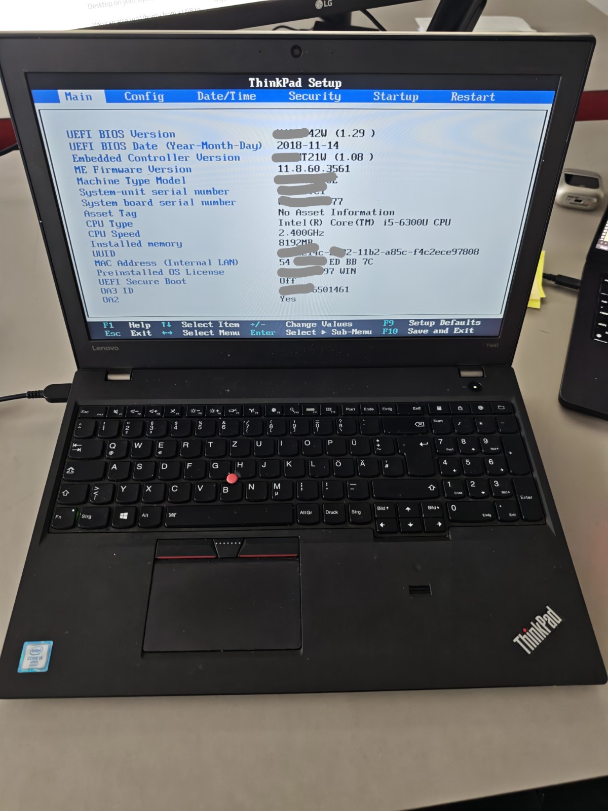 Lenovo ThinkPad T560 15.6 inch (256GB SSD, Intel Core i5-6300U, 2.40GHz, 8GB…