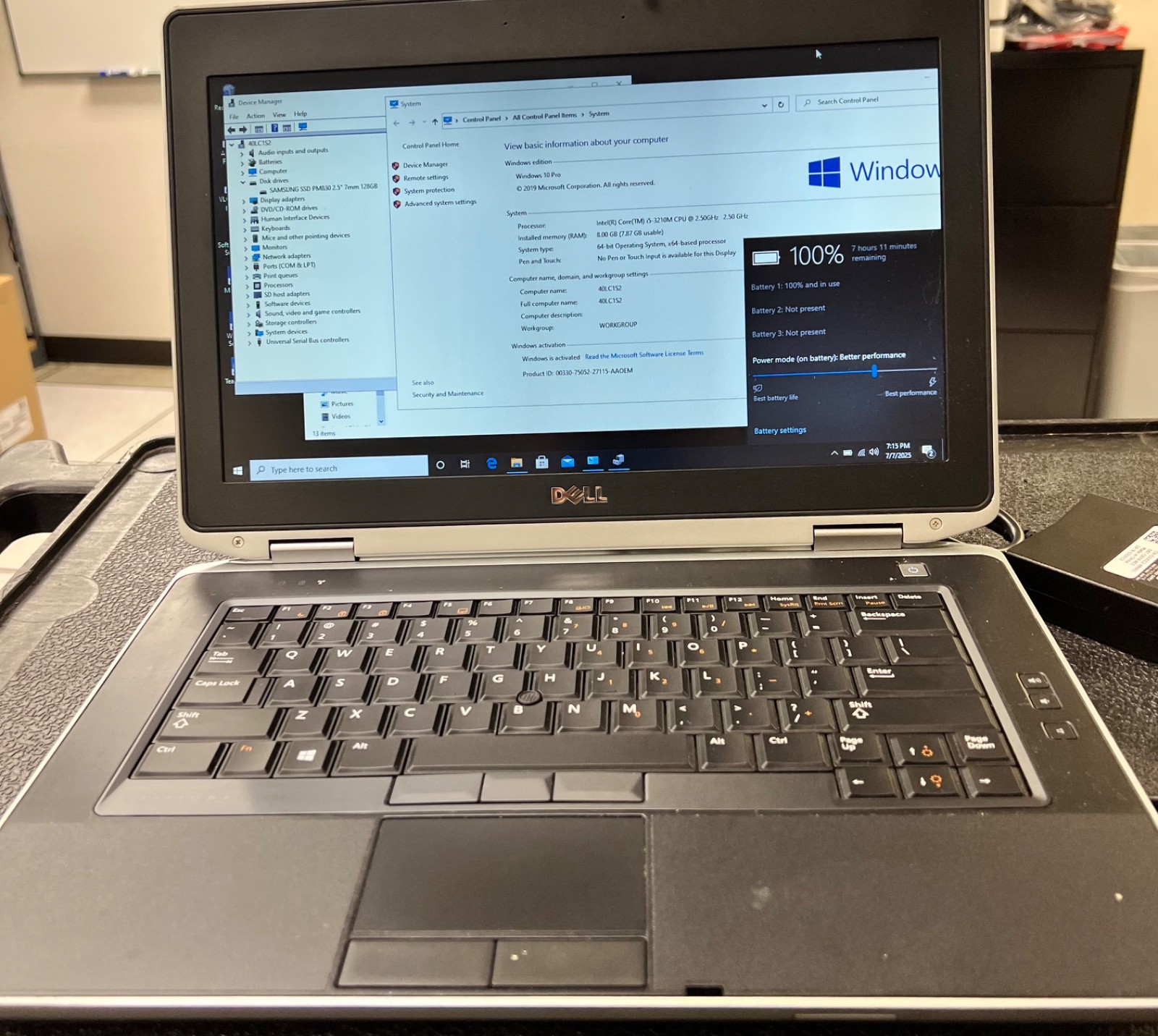 Dell Latitude E6430 Intel i5-3210m 2.5 GHz 8 GB RAM 128 GB SSD Win 10 Pro