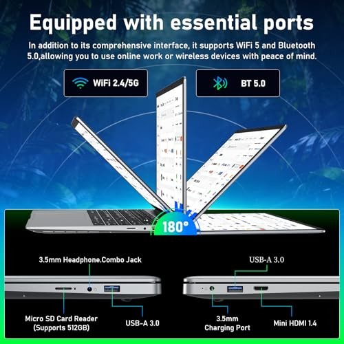 Laptop Computer 15.6″ Win11 Pro Laptops 8GB RAM 256GB Silver-8GB-256GB N4000