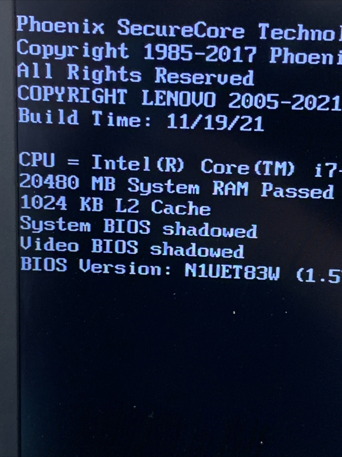 For parts or repair! Lenovo ThinkPad P51 i7-7820HQ 2.9GHz 20GB or 4GB RAM No HDD