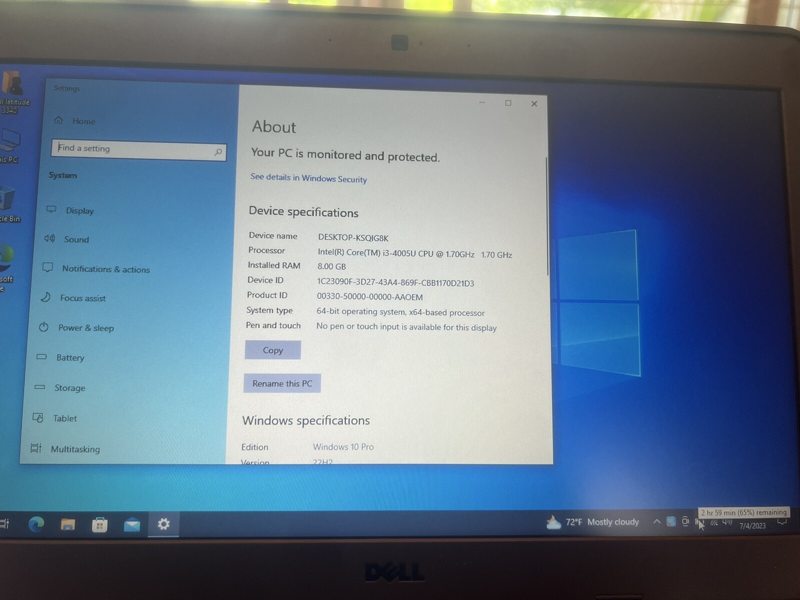 Dell Latitude 3340 13.3″ (240GB SSD, Intel Core i3 4th Gen., 1.70 GHz, 8GB)…