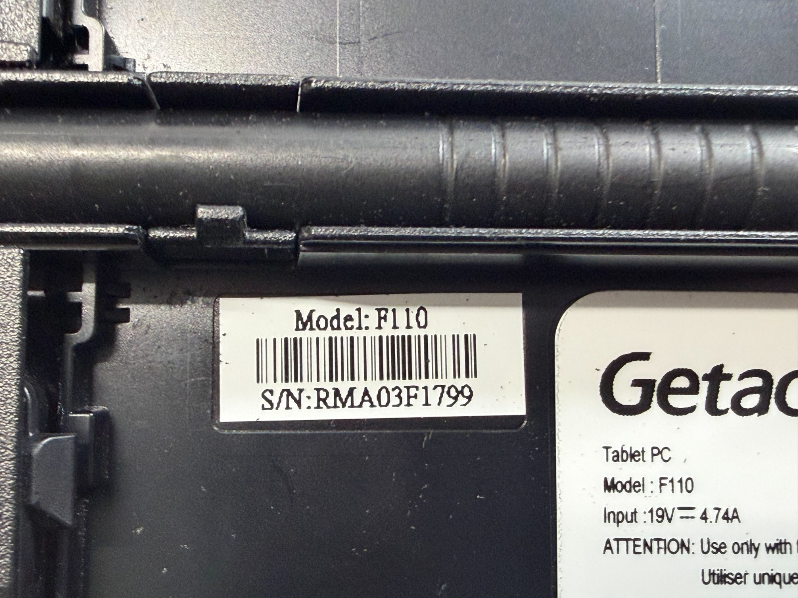 Getac F110 G6 11.6″ i7-1165G7 8GB RAM NO SSD/BATT/AC BIOS LOCKED PARTS.