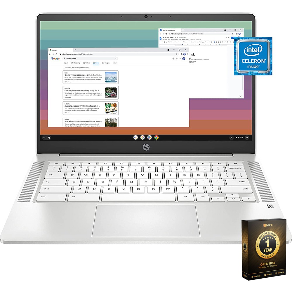 HP Chromebook 14ANA0240NR 14″ Touch Laptop 4/64GB SSD + 1 Year Warranty Pack