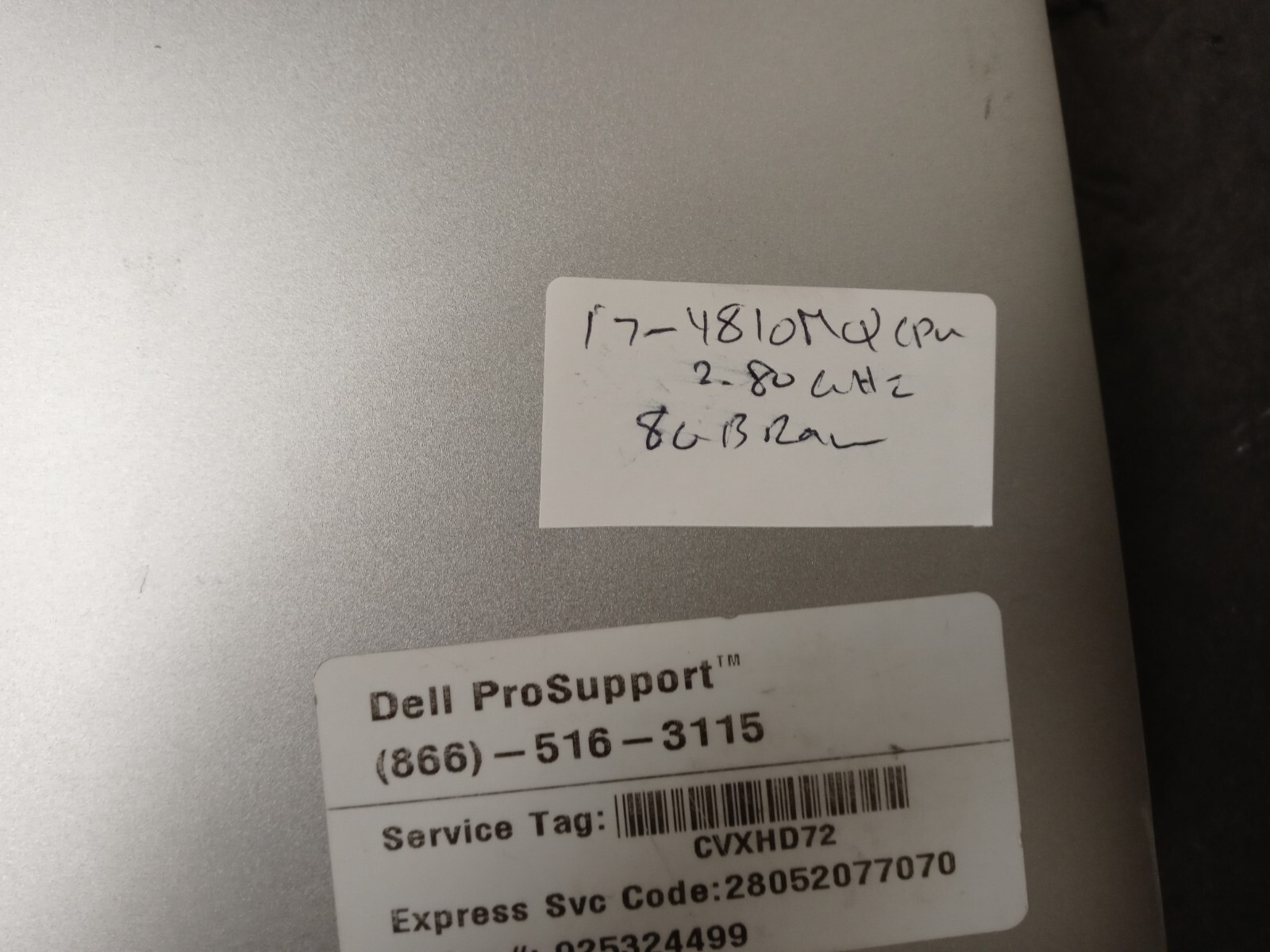 Dell Precision M2800 15″ Laptop Intel i7-4810MQ 2.8GHz 8GB RAM NO HDD/OS NO ADAP